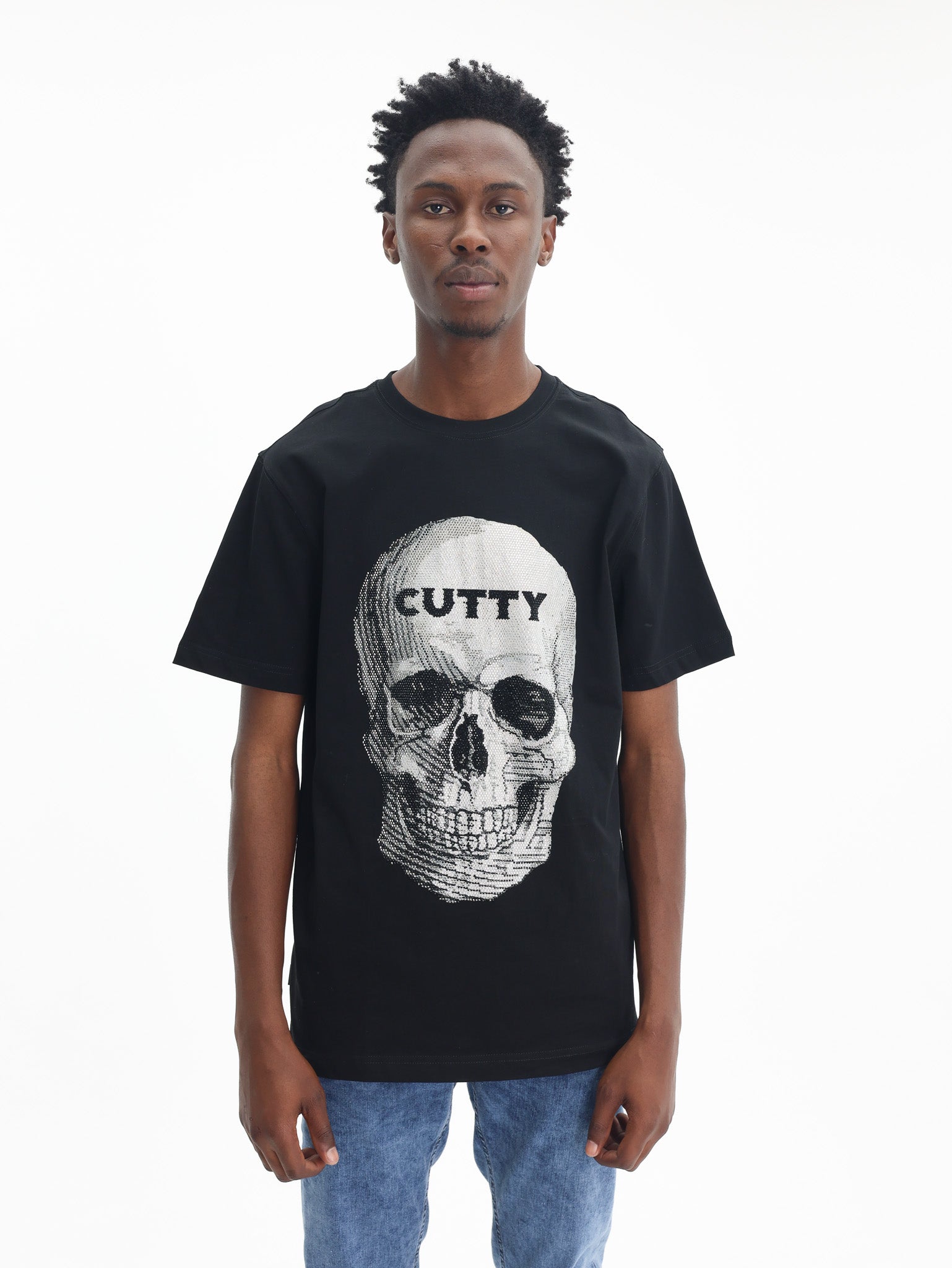 Cutty T-Shirt Skull  Logo Black